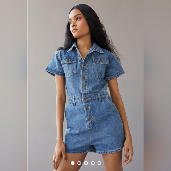 Urban Outfitters Pants - Lioness Urban Outfitters U Know What's Up Denim Romper XS